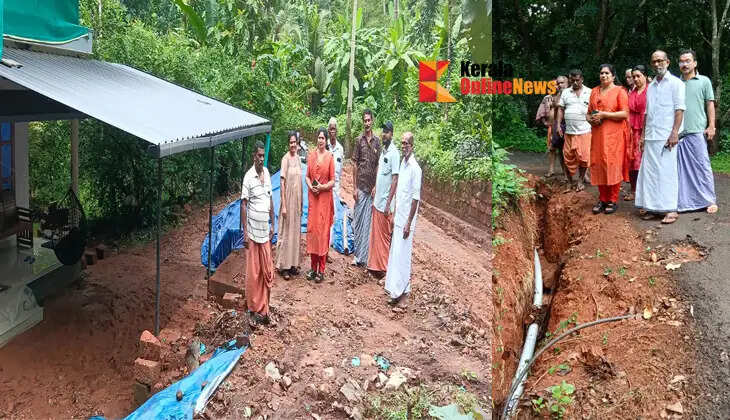 Damage caused by heavy mountain floods; Solution with immediate intervention of Taliparamba Block Panchayat President3