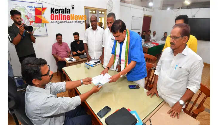 Mattanur constituency UDF candidate Chandran Thillankeri filed his nomination papers