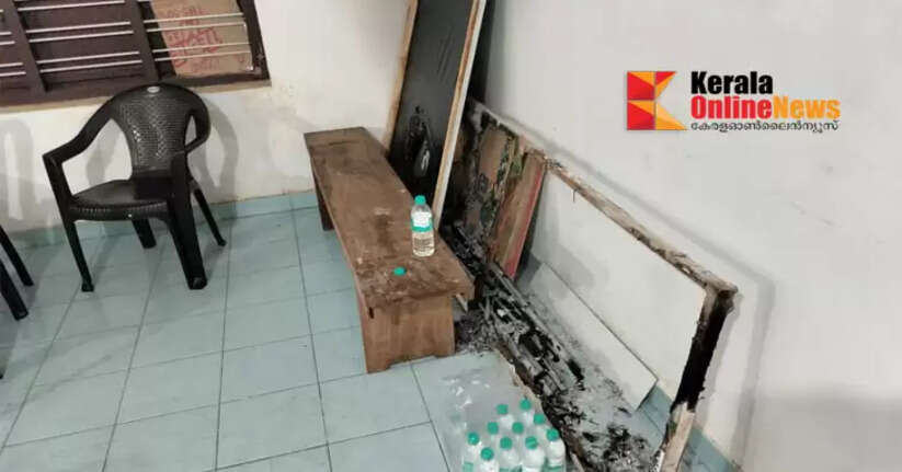 The Gandhi Mandir where the SIR night camp was held in Karivellur, Kannur, was vandalized.