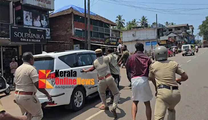 DYFI activists attack Minister OJ Janeesh's vehicle in Kannur; Car damaged in attack at Taliparamba Karimbath