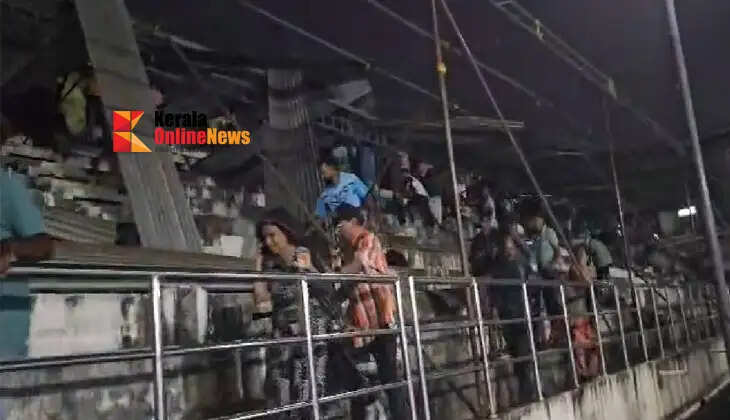 Accident at the school sports meet venue in Thrissur amidst wind and rain; roofing sheets blown away, students injured.