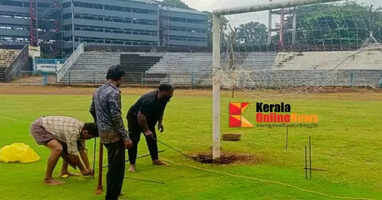 Kannur Warriors to play in first week of November: Painting at home ground Jawahar Stadium in final stages
