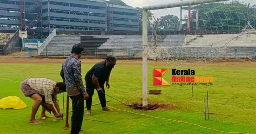 Kannur Warriors to play in first week of November: Painting at home ground Jawahar Stadium in final stages
