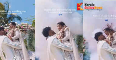 Photoshoot turned into color; Color bomb misses target, couple injured on wedding day