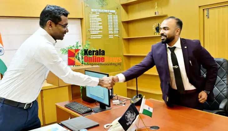 P. Vishnuraj takes charge as Kannur District Collector