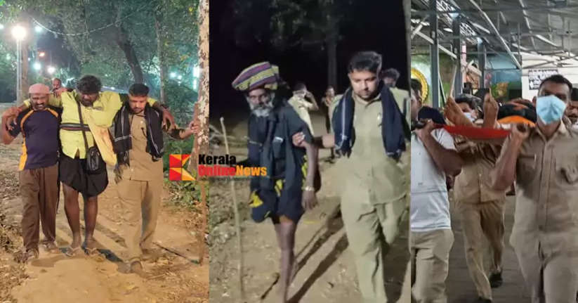 Sabarimala pilgrims trapped in forest on grassy forest path rescued