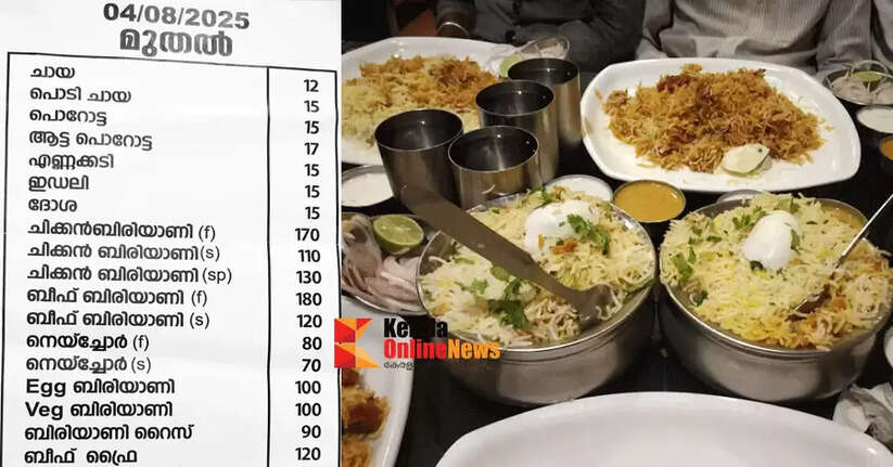 Hotels and restaurants have hiked the prices of tea, oil bars, biryani and Iritti: consumers are upset.