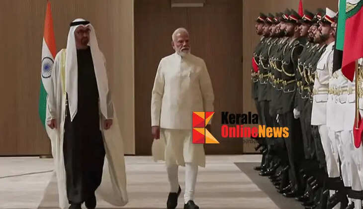 Prime Minister arrives in Abu Dhabi; UAE welcomes him with a military escort