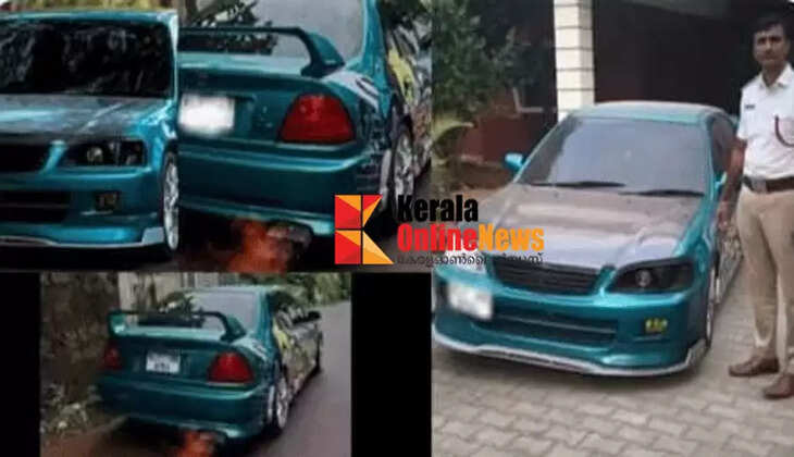 Student fined Rs 1,10,000 for driving a modified car without a silencer