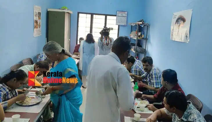 Congress workers in Lower Marsa share the joy of the UDF government coming to power with the differently-abled.