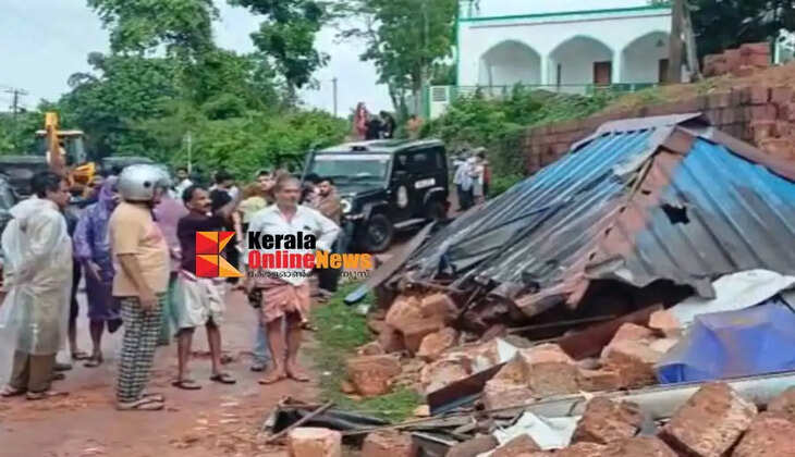 Two siblings tragically die after red brick wall of Kasaragod house collapses