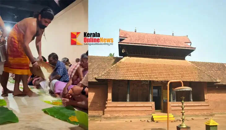 A temple renowned for the affection that satiates hunger and the greatness of *Annadanam* (offering of food): The Cherukunnu Annapoorneshwari Temple, featuring a rare west-facing deity.