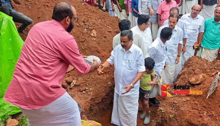 CPM will build a house for the family of BDS student Nithin Raj; M.V. Govindan laid the foundation stone