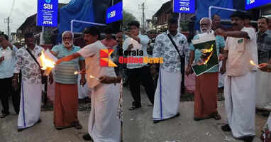 Pahalgam terror attack; Pakistani flag burned in Azhikode