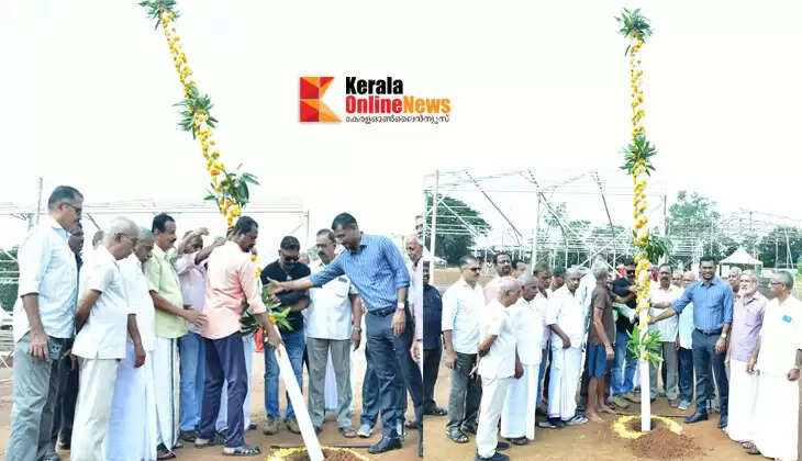 Kannur Flower Festival Pandal set foot on the grounds