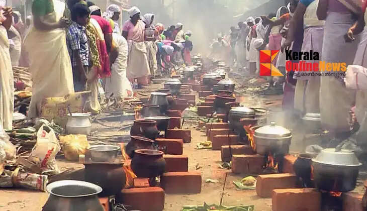 Attukal Pongala: Fire poured into the fireplaces