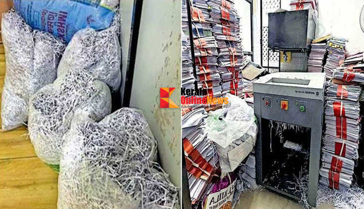   ministers offices and various sections Files destroyed 