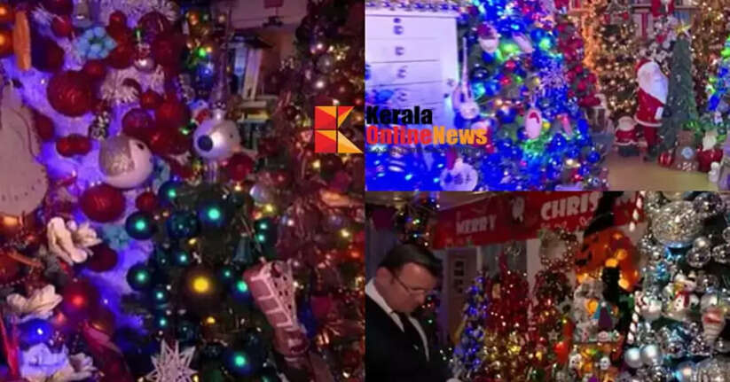 A magical world of 621 Christmas trees in a small house; finally a record