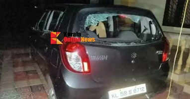 An unknown group vandalized the house and car where the grandson, who brutally beat his bedridden grandmother, lives in Kannur.
