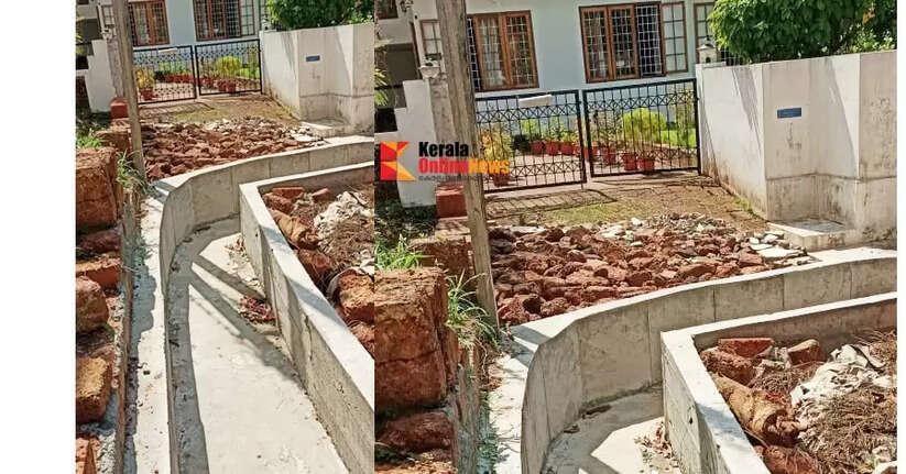 Drainage work in Anthoor is halfway completed; families are stuck unable to get out