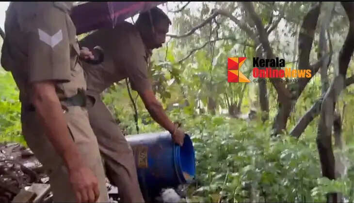 Excise found 100 liters of wash in Kutimaa and destroyed it