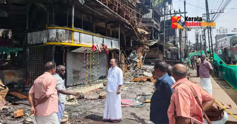 BJP Kannur district leaders reached Taliparamba with a touch of consolation at the disaster site.