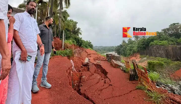 Collapse of National Highway retaining wall at Elayavoor, Kannur: District Collector seeks urgent report.64567