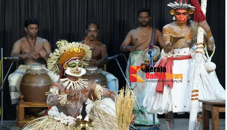 Ramachakyar with a rare performance in the Kooiyattam as the beginning of the Manthrankam Kooth