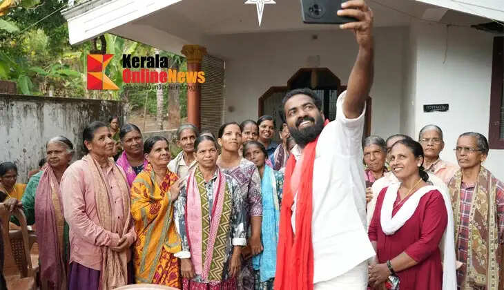An exciting start to VK Sanoj's public tour: A fresh-faced candidate with a youthful glow in his words and looks