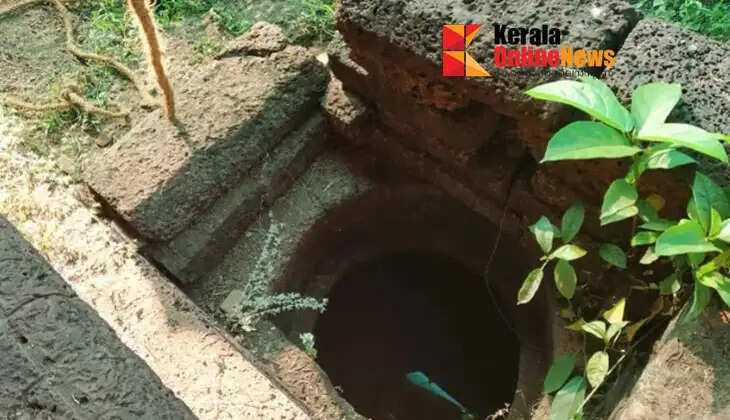 The miraculous well at the Trichambaram Sree Krishna Temple