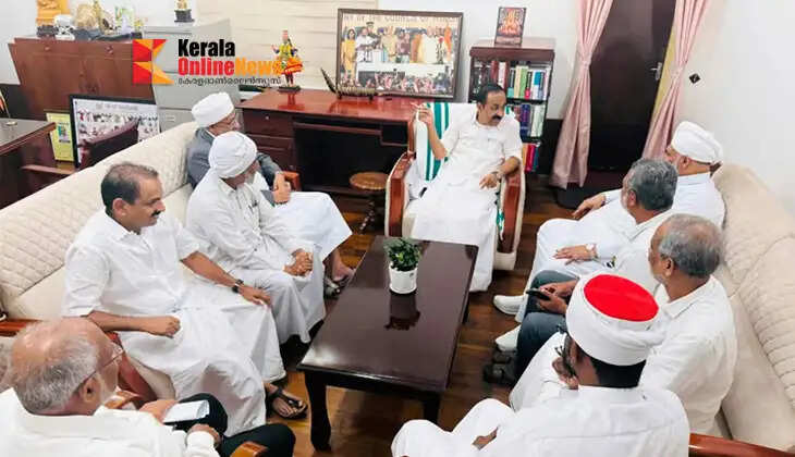 vd satheesan meet kanthapuram