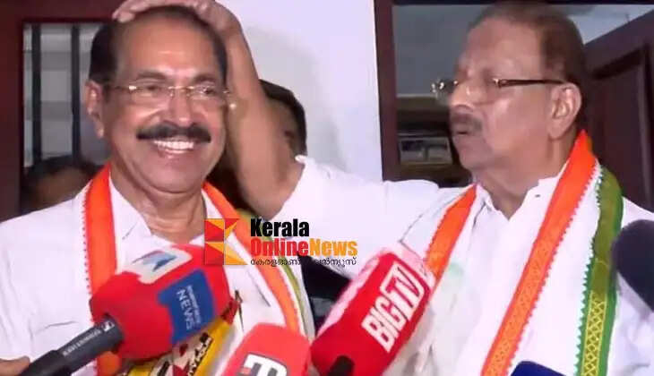 I am fully happy: K. Sudhakaran MP blesses Sunny Joseph by inviting him to his home for election campaign