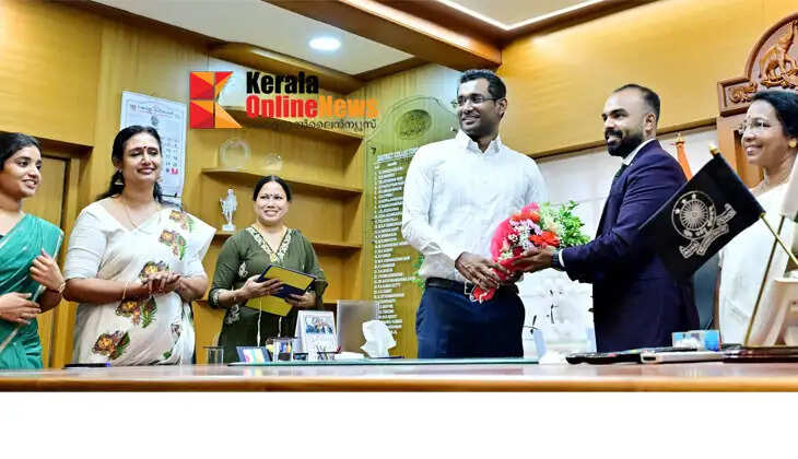 P. Vishnuraj takes charge as Kannur District Collector