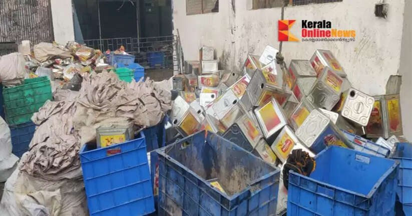 Heaps of empty ghee tins and jaggery sacks behind Aravana plant causing inconvenience to devotees; Special Commissioner submits report to High Court