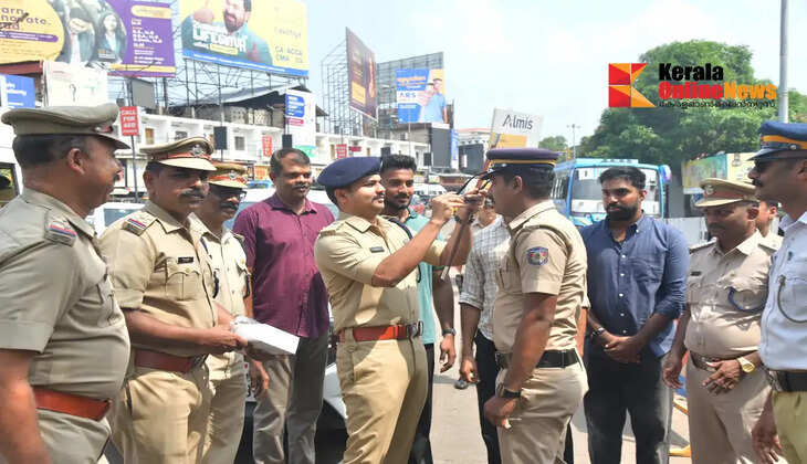 Kannur Traffic Police get a makeover; City Police Commissioner distributed sunglasses h