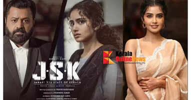 Anupama Parameswaran returns to Malayalam; Suresh Gopi's film "JSK- Janaki vs State of Kerala" to release on June 27th..