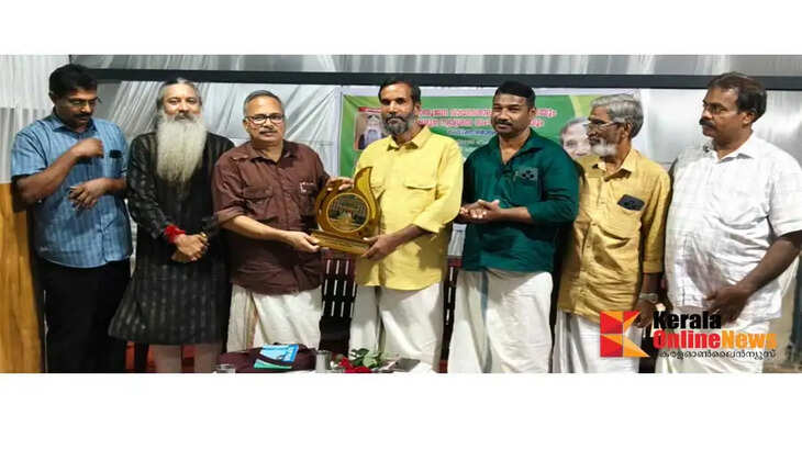 PV Vinod who won the state government Best Village Officer award receives praise from his hometown