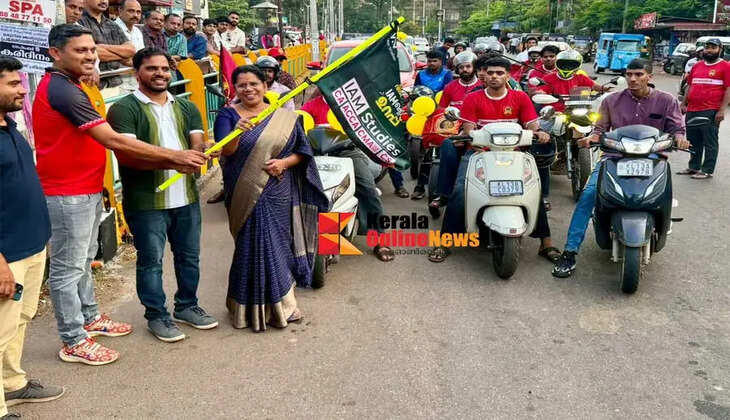 Kannur Warriors with a mass bike rally