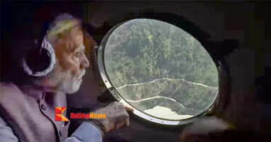 Prime Minister Narendra Modi conducts aerial survey of flood-hit Himachal Pradesh