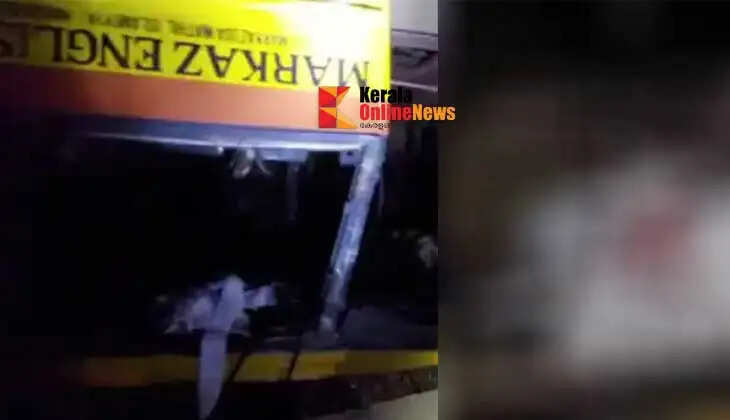 Kannur 30 students were injured when a school bus overturned while they were returning from a wedding reception at Mayyil in Kannur