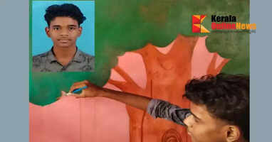 Beautification of a former student at the school he studied at to welcome newcomers; The direct images of the work emerge through Anuranj's brush