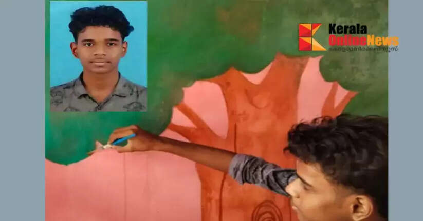 Beautification of a former student at the school he studied at to welcome newcomers; The direct images of the work emerge through Anuranj's brush