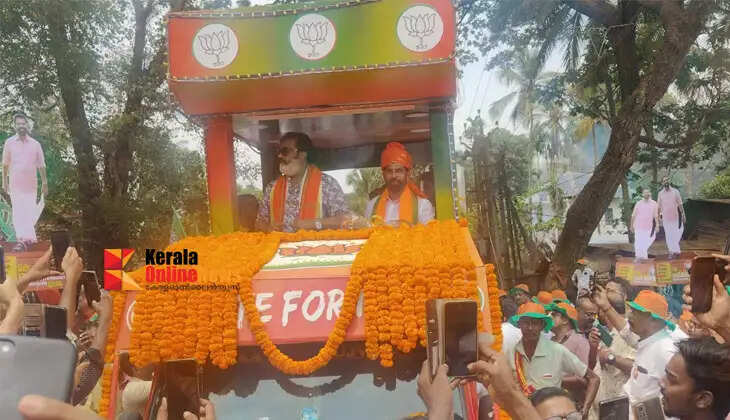 NDA road show led by Suresh Gopi shakes up the Chief Minister's hometown of Pinarayi