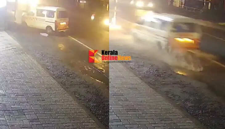 Ambulance returning home after dropping patient off in Thiruvalla meets with accident; driver injured