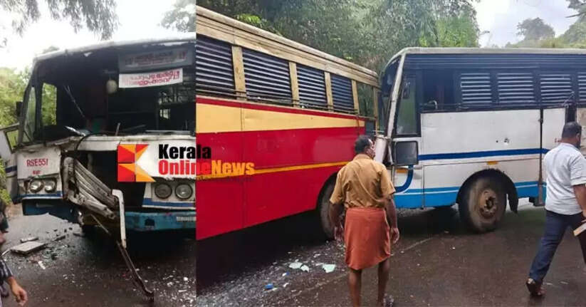 Several people injured in KSRTC buses collision in Plachikkara, Vellarikundu