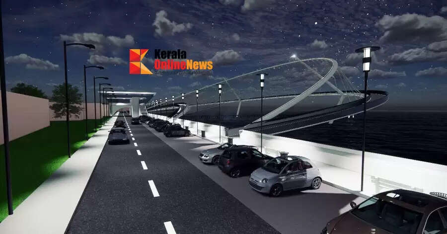 For the first time in the country, the elevated walkway project has become a reality in Thalassery