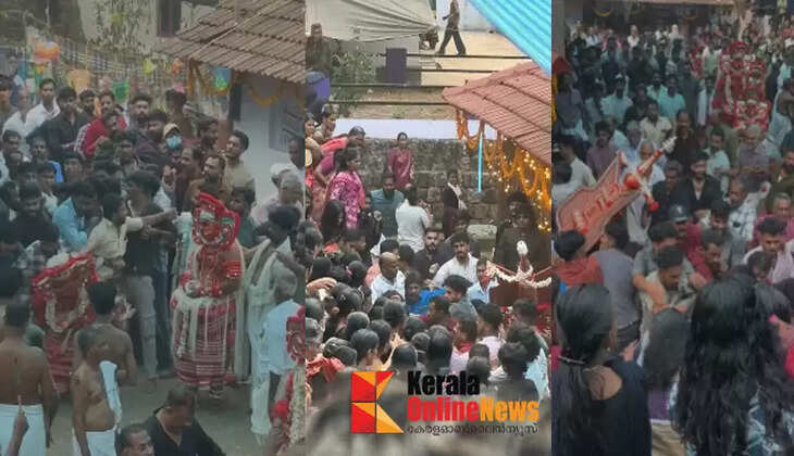 Gang violence during festival in Koothuparamba Mokeri, Kannur: Theyyam was caught and thrown during the clash