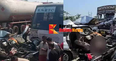 Kasaragod KSRTC bus collided with a car and two children died