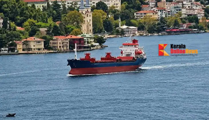 Drone attack on a commercial ship in the Black Sea.