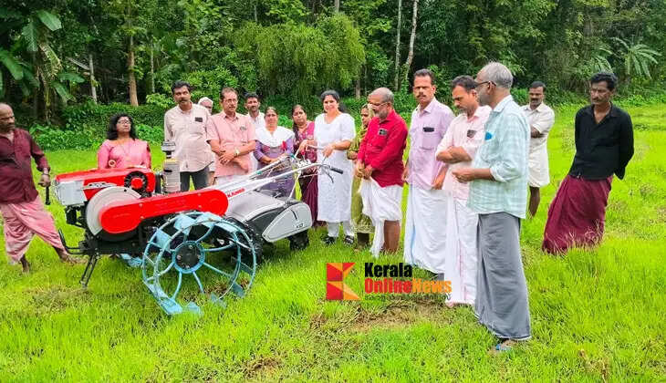 Block Panchayat President Jessie Shiji Vattakkat inaugurated the power tiller in Chemagadal.